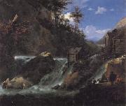 Jan Asselijn Landscape with Waterfall oil painting on canvas